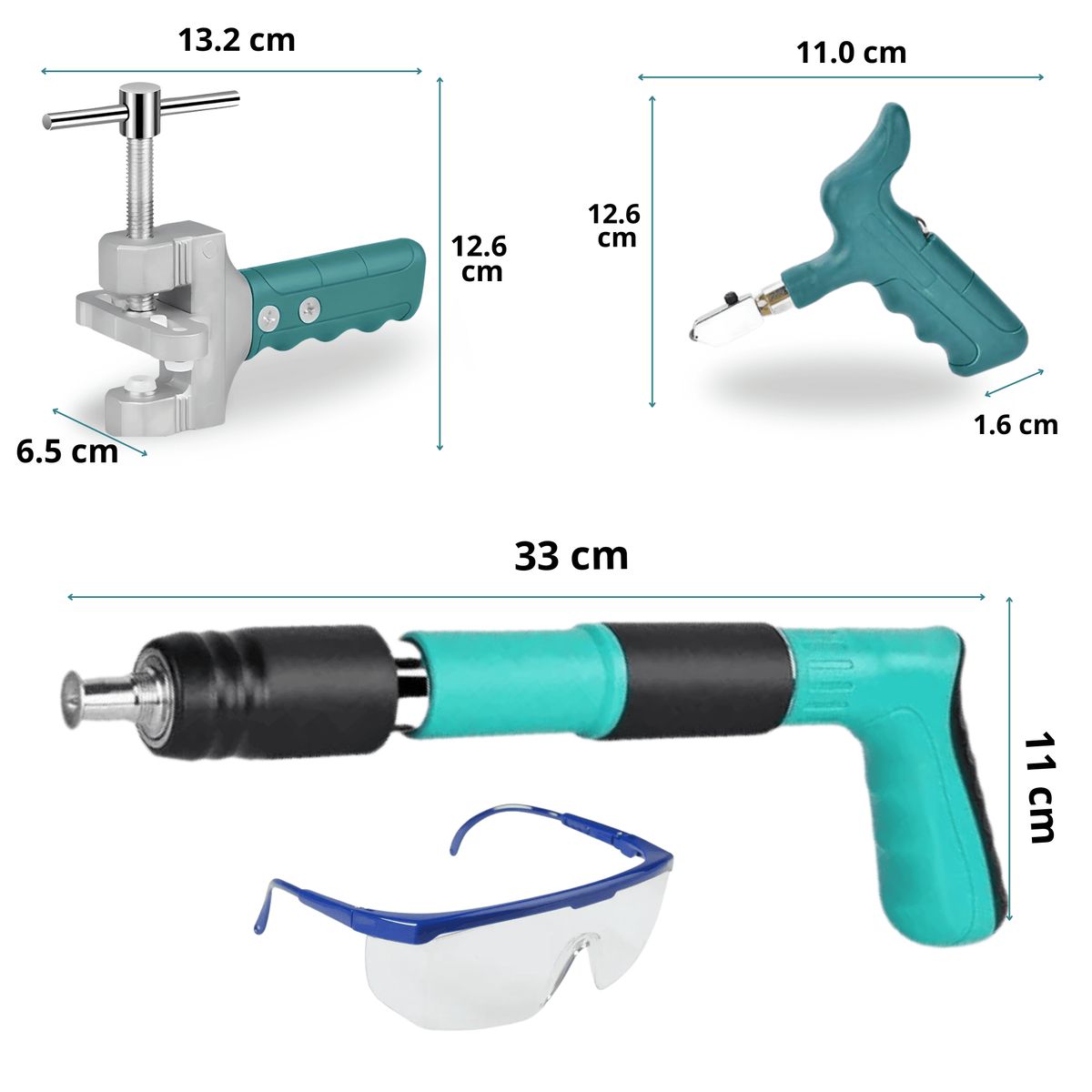 ROSH - Pistola de Clavos Fulminante + Cortador de Vidrio  Precisión Total