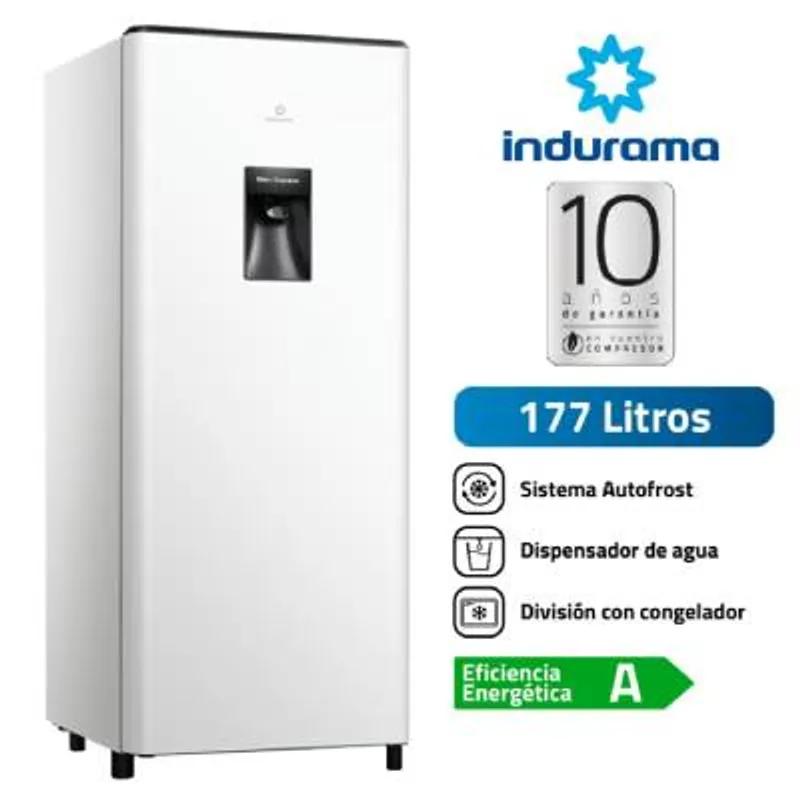 INDURAMA - Refrigeradora Indurama 177L Autofrost RI-289DBL - Blanco