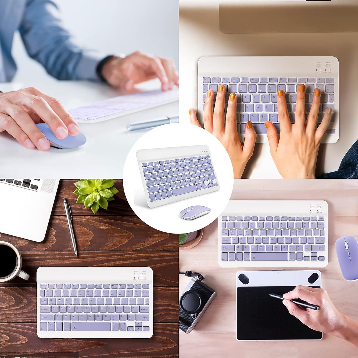 GENERICO - TECLADO INALÁMBRICO CON MOUSE ULTRA DELGADO BLUETOOTH