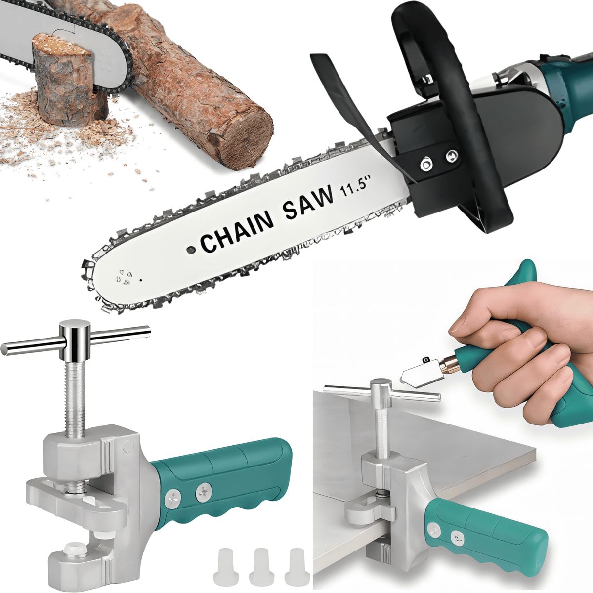 ROSH - Adaptador de Motosierra + Cortador de Vidrio – ¡Doble Función!