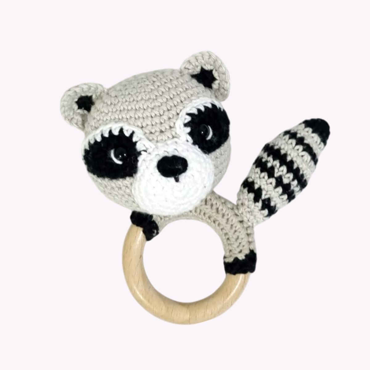 GENERICO - Sonaja 2 en 1 Mapache Amigurumi