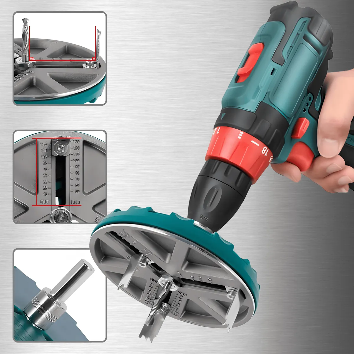 ROSH - Adaptador Para Sierra de Perforado y Cortador de Vidrio Fácil de Usar