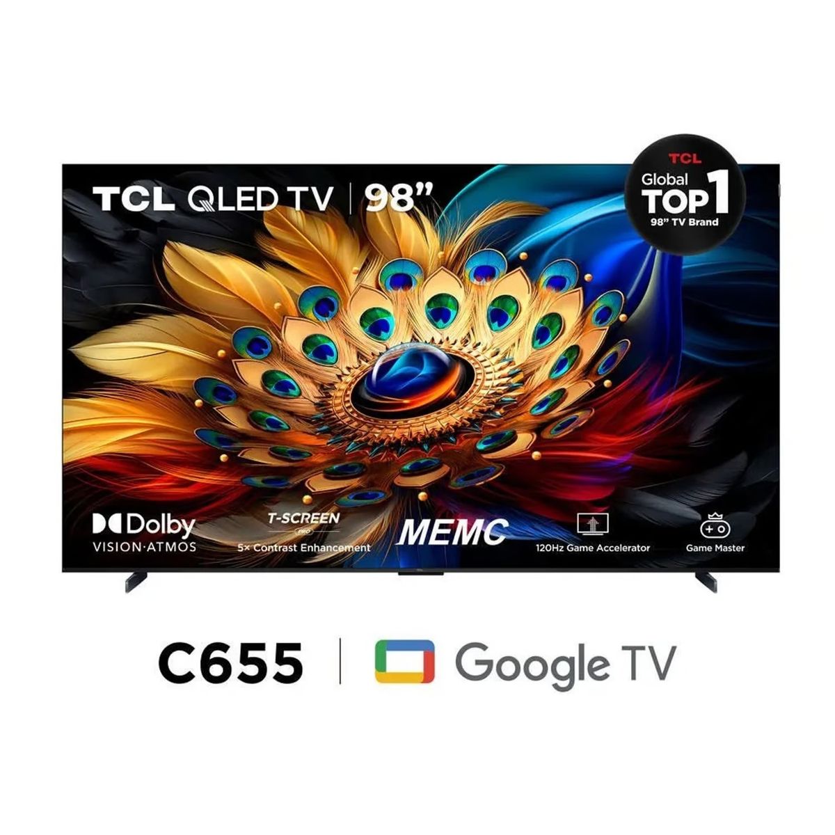 TCL - Televisor TCL 98 98C655 QLED Google TV 4K Ultra HD