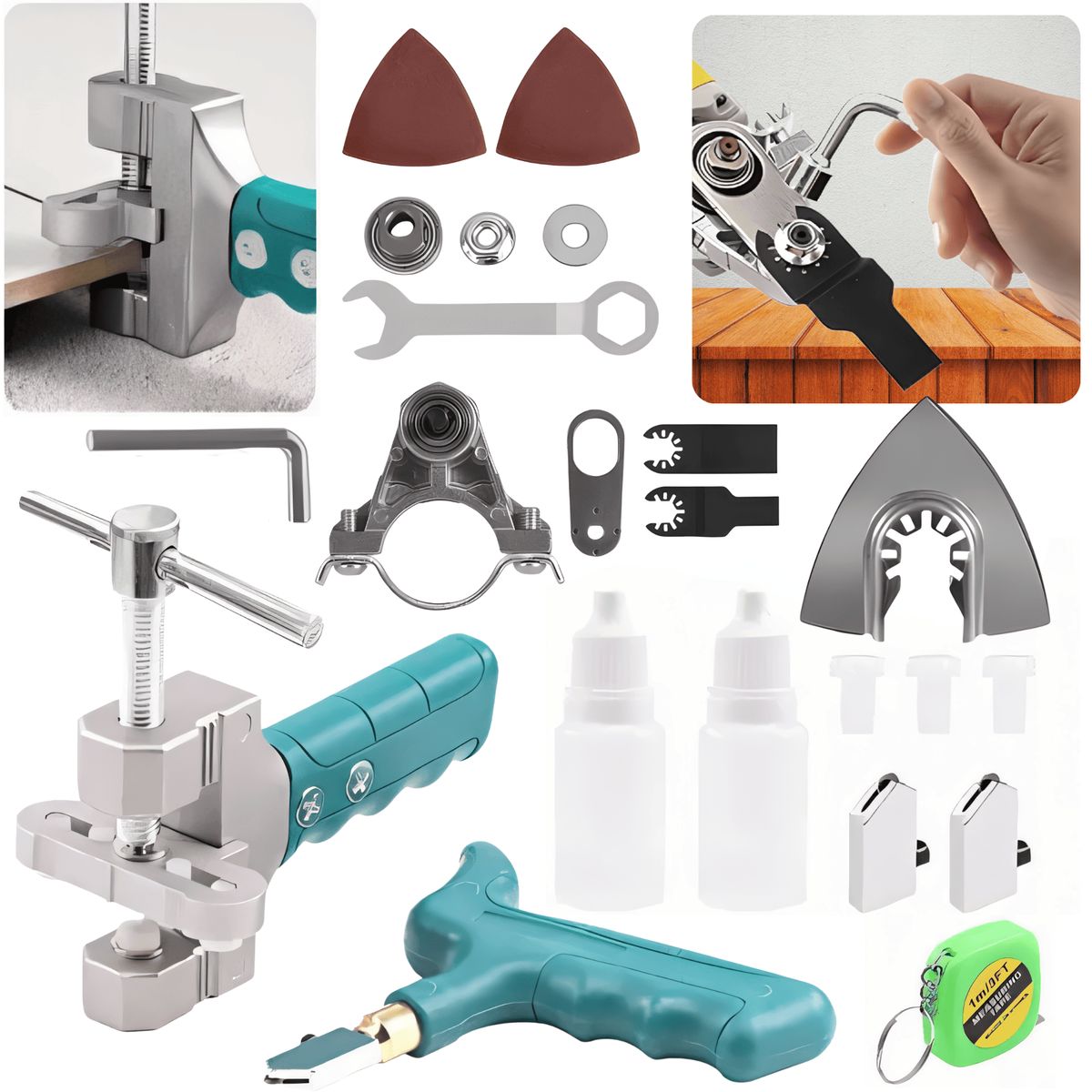 ROSH - Combo Cortador de Vidrio + Adaptador Multiuso Profesional