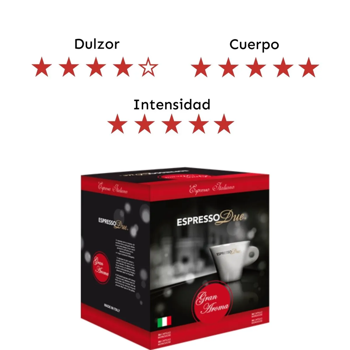 EXPRESSO DUE - Cápsulas de Maquina de Cafe Expreso I Gran Aroma