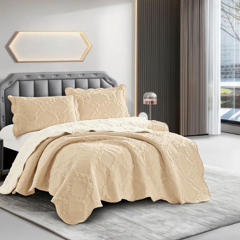 GENERICO - CUBRECAMA CON CARNERO GOLDSUN 2 PLZ