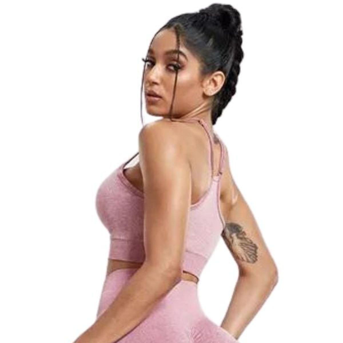 GENERICO - Top deportivo sin costuras scrunch mujer - Ropa deportiva gym - yoga