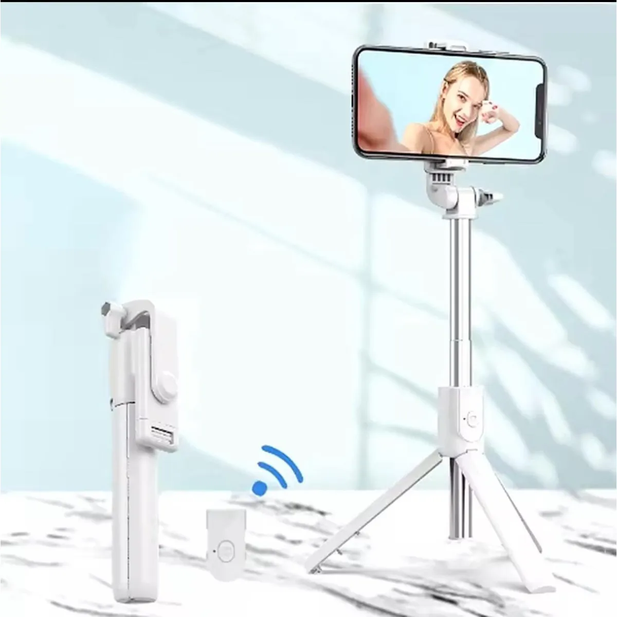 GENERICO - Tripode y Palo Selfie Con Bluetooth Inalambrico