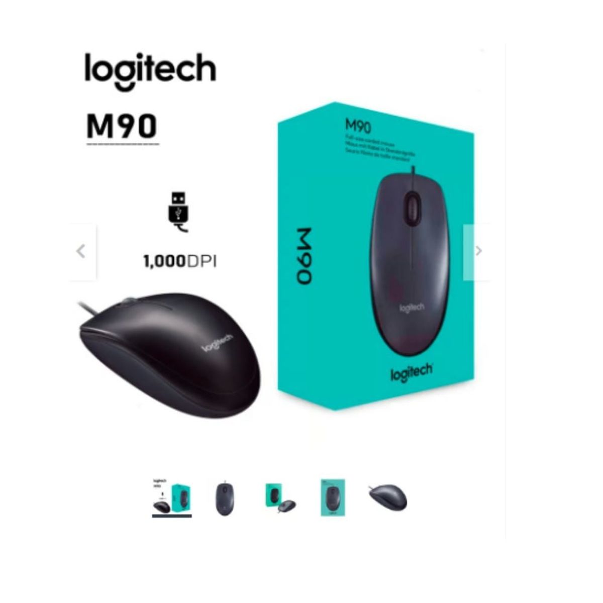 LOGITECH - MOUSE   M90-BLACK