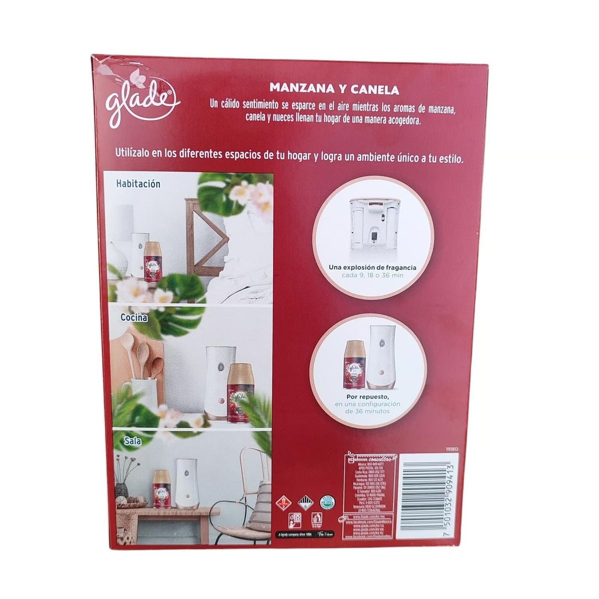 GLADE - Aromatizador Glade Automático Manzana Canela 270ML
