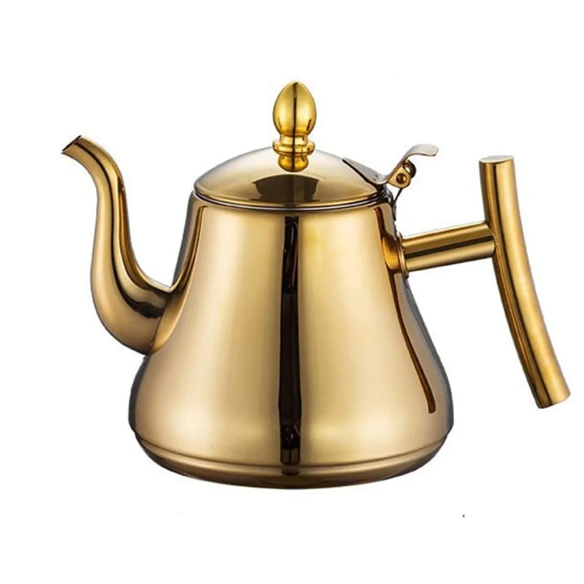 GENERICO - Tetera dorada de acero 2 Litros