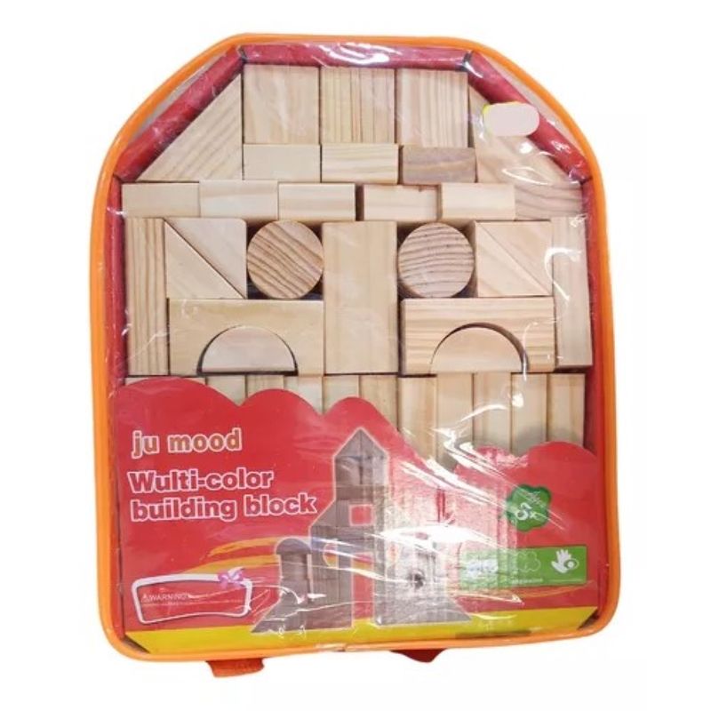 GENERICO - Juego Didactico Bloque De Construcción de Madera con Mochila