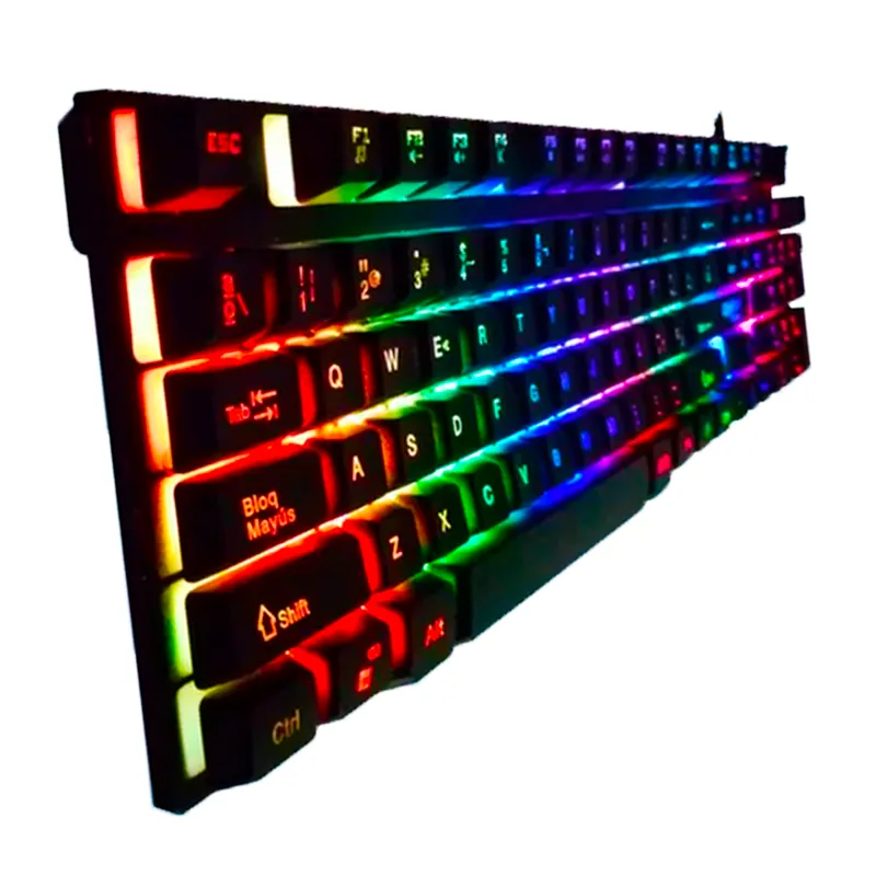 CYBERTEL - Teclado Gamer Semi Mecánico Cybertel Xtreme Led Rainbow