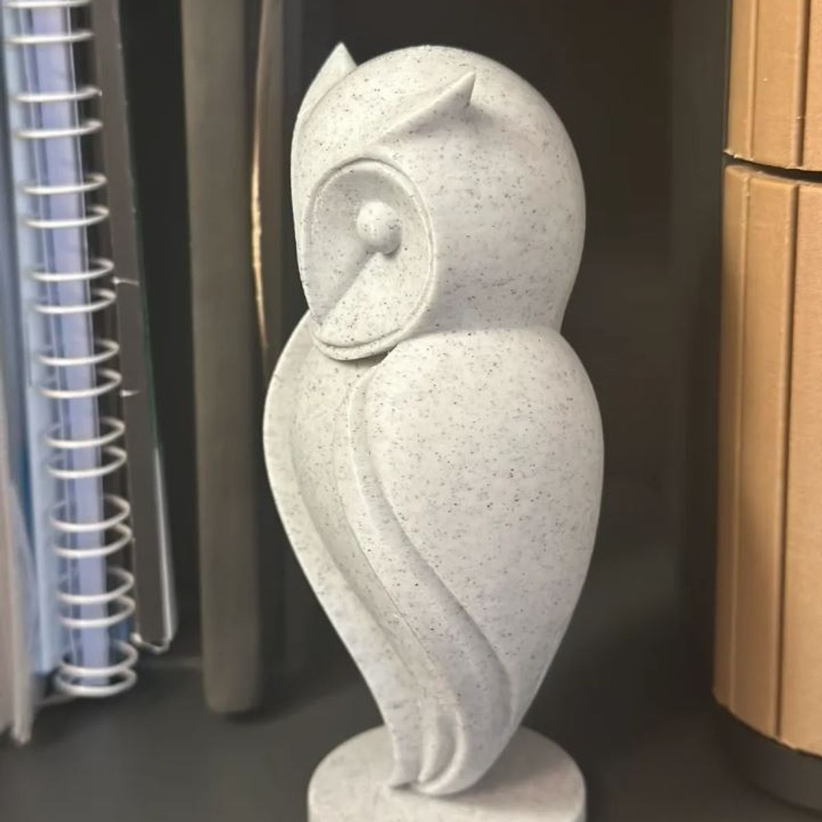 GENERICO - ADORNO EXCLUSIVO BUHO  MARMOL 23cm x 11cm x 9cm