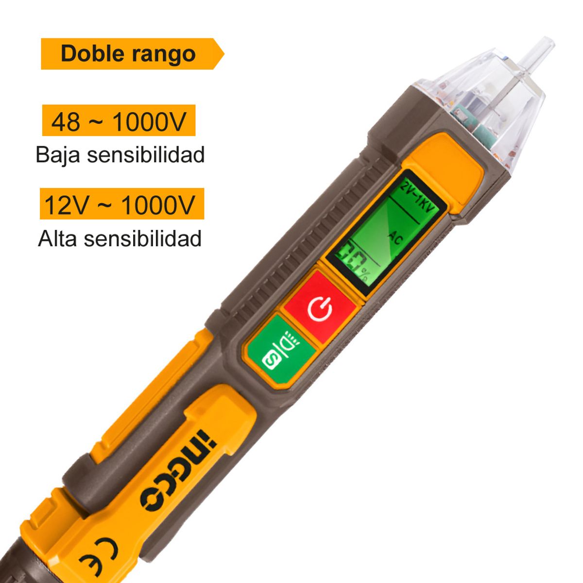 INGCO TOOLS - DETECTOR DE VOLTAJE INGCO 12-1000V VD210003