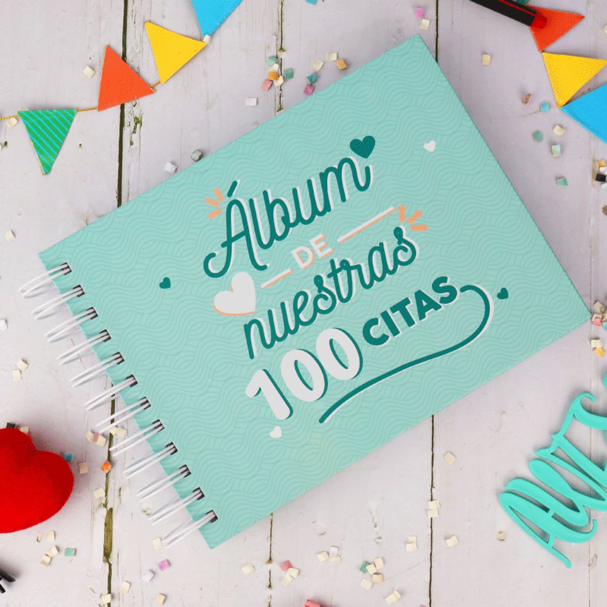 GENERICO - Álbum - Nuestras 100 citas color jade
