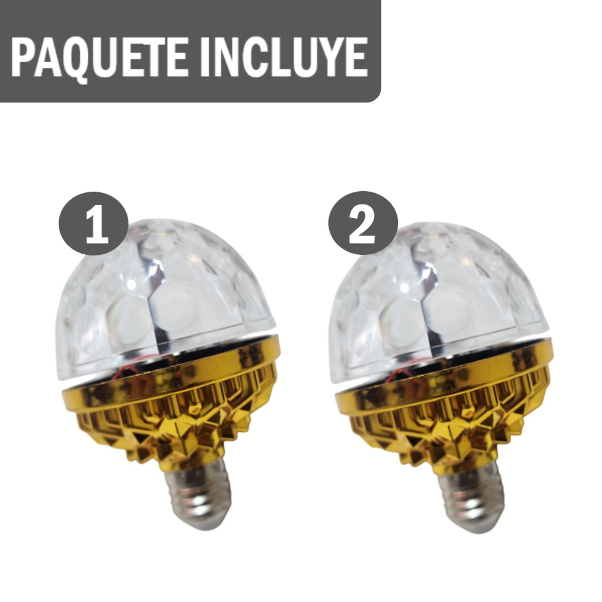 GENERICO - Pack x2 Lámparas Foco Giratorio Led luces Discoteca