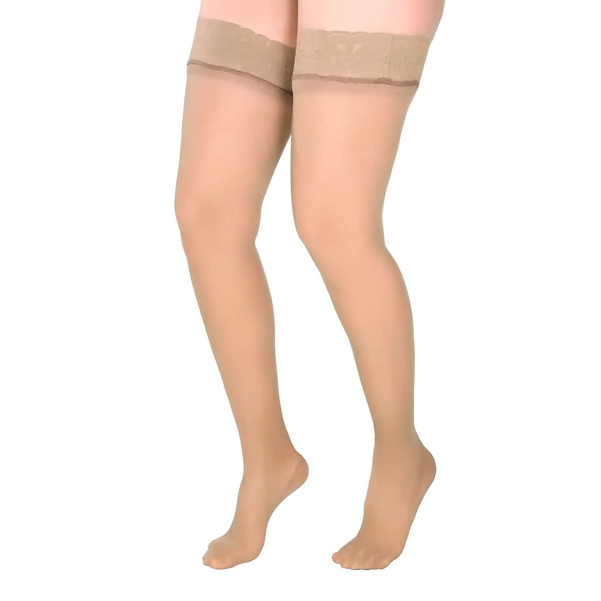 GENERICO - Medias para Várices Hasta El Muslo Compresión 10-20 MMHG Talla M