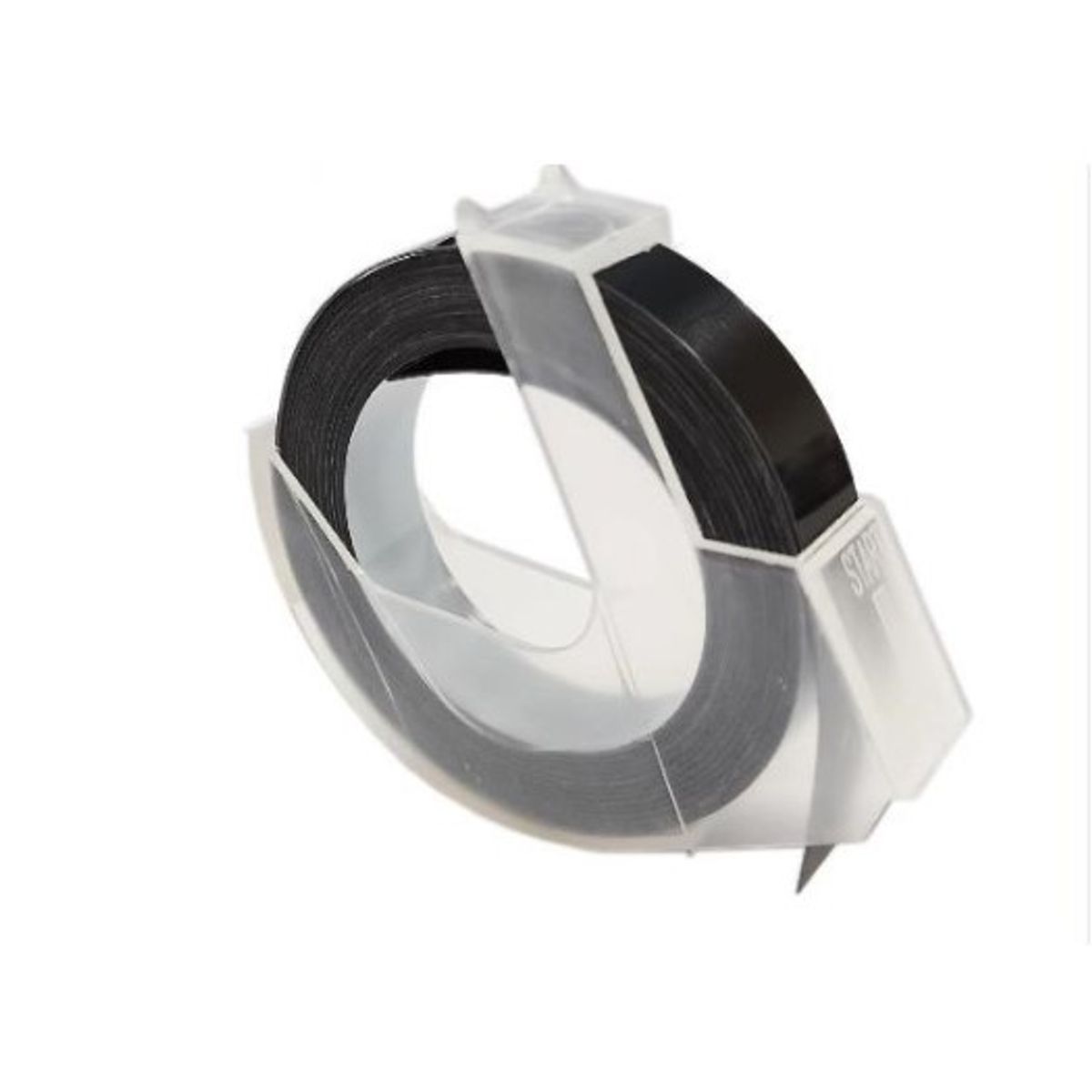 GENERICO - CINTA COMPATIBLE PARA DYMO XPRESS PRO DE 12MM X 3M DE PLASTICO NEGRO