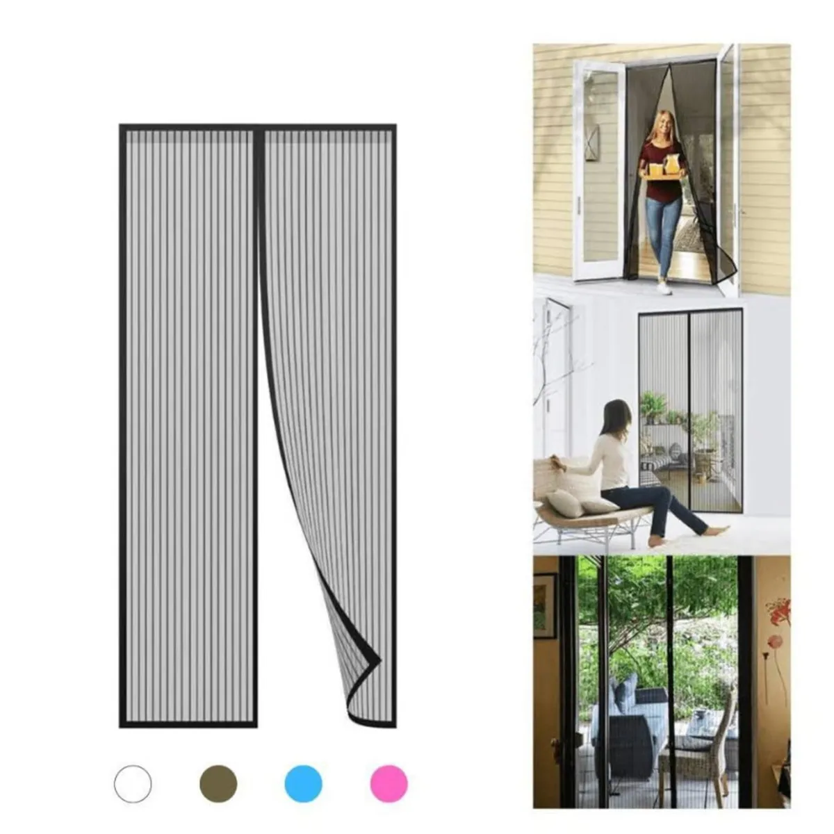 GENERICO - Cortina Malla Antimosquitos Imantada Para Puertas