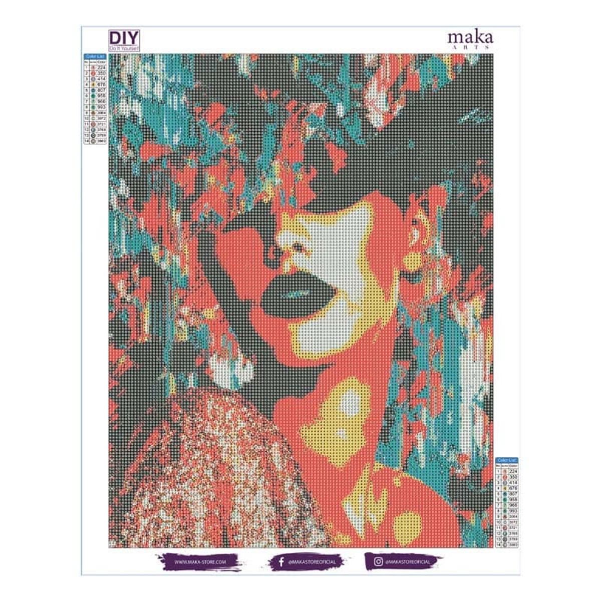 MAKA - DIAMOND PAINTING SEXY LIPSTICK 40X50 CM  MAKA