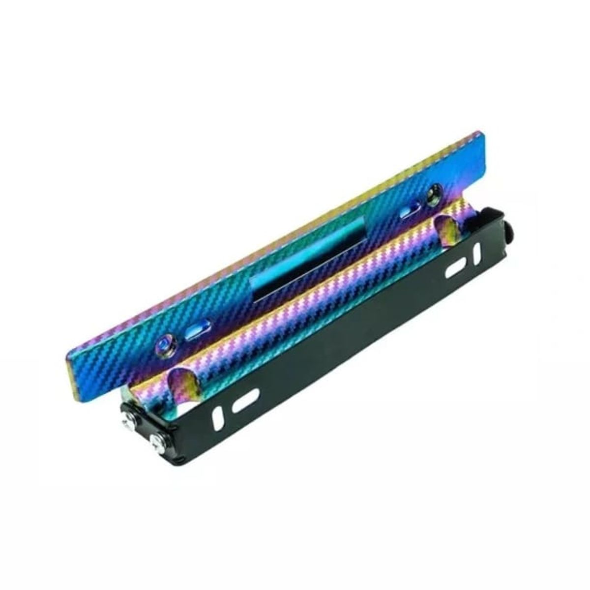 GENERICO - Portaplacas Fibra De Carbono Universal Ajustable Tornasol