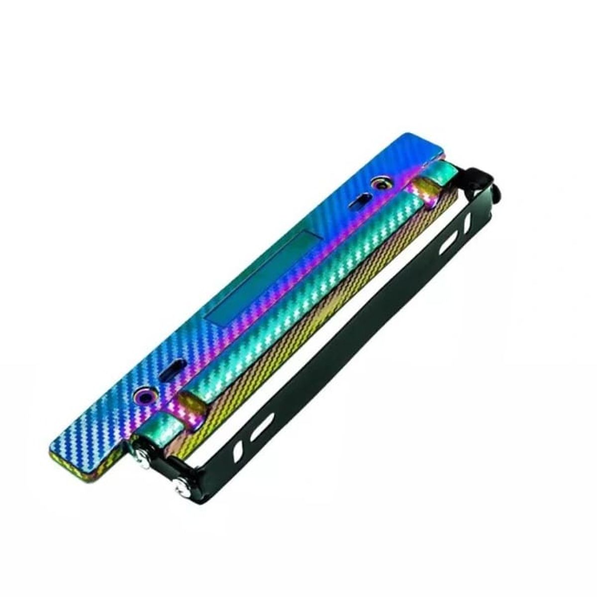 GENERICO - Portaplacas Fibra De Carbono Universal Ajustable Tornasol