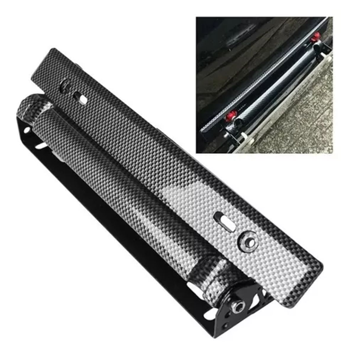 GENERICO - Porta Placa Reclinable Tuning Deportivo