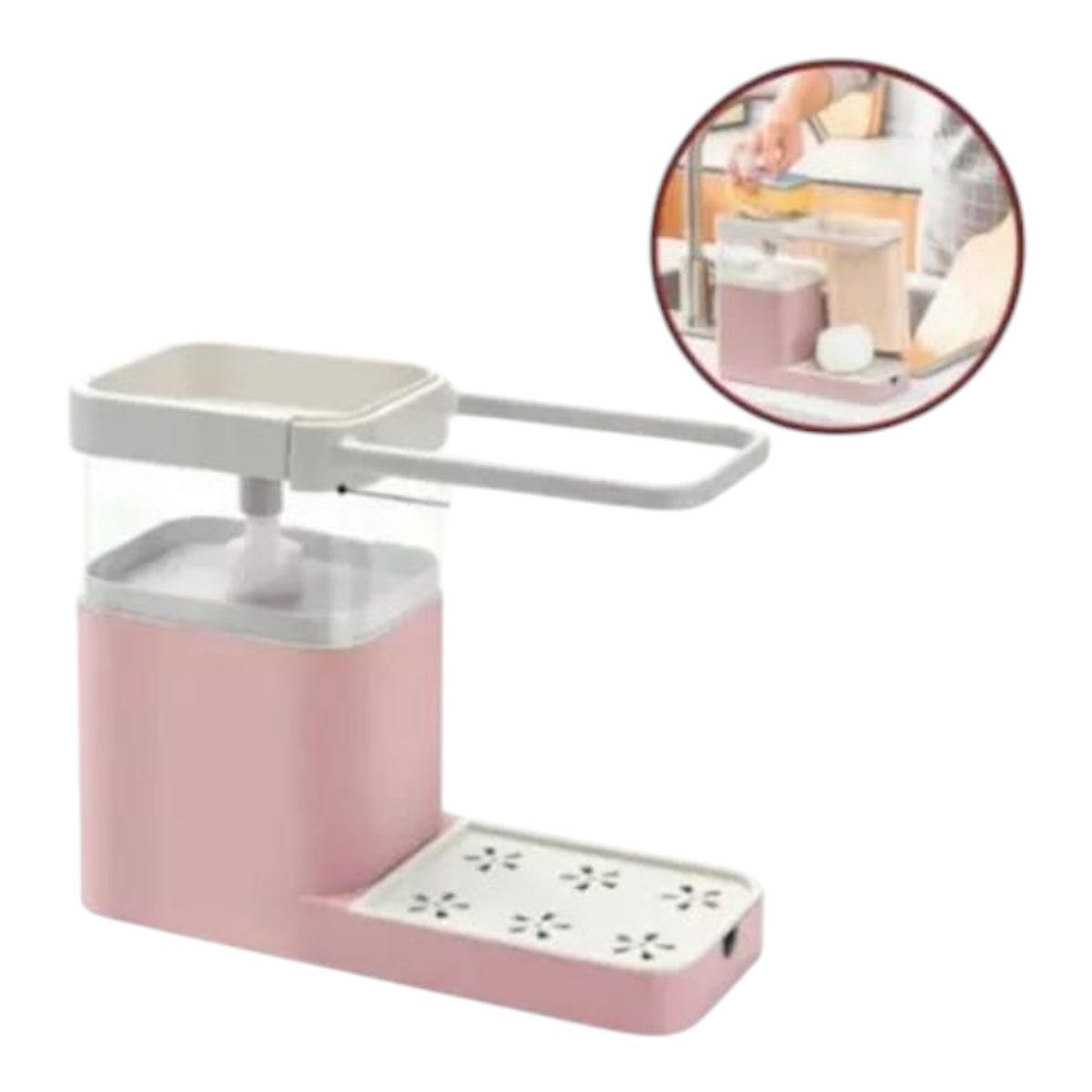 WELL BEING - Organizador de Cocina  Dispensador de Lavavajillas con Esponja