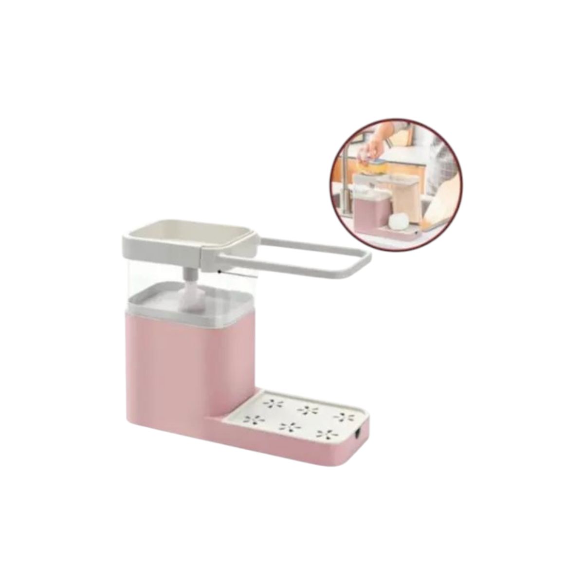 WELL BEING - Organizador de Cocina  Dispensador de Lavavajillas con Esponja