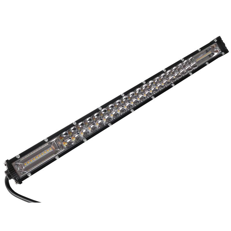GENERICO - BARRA LED DUAL FIJO 12 LED LUPA 144W 38.1X5.4 CM 12-48V