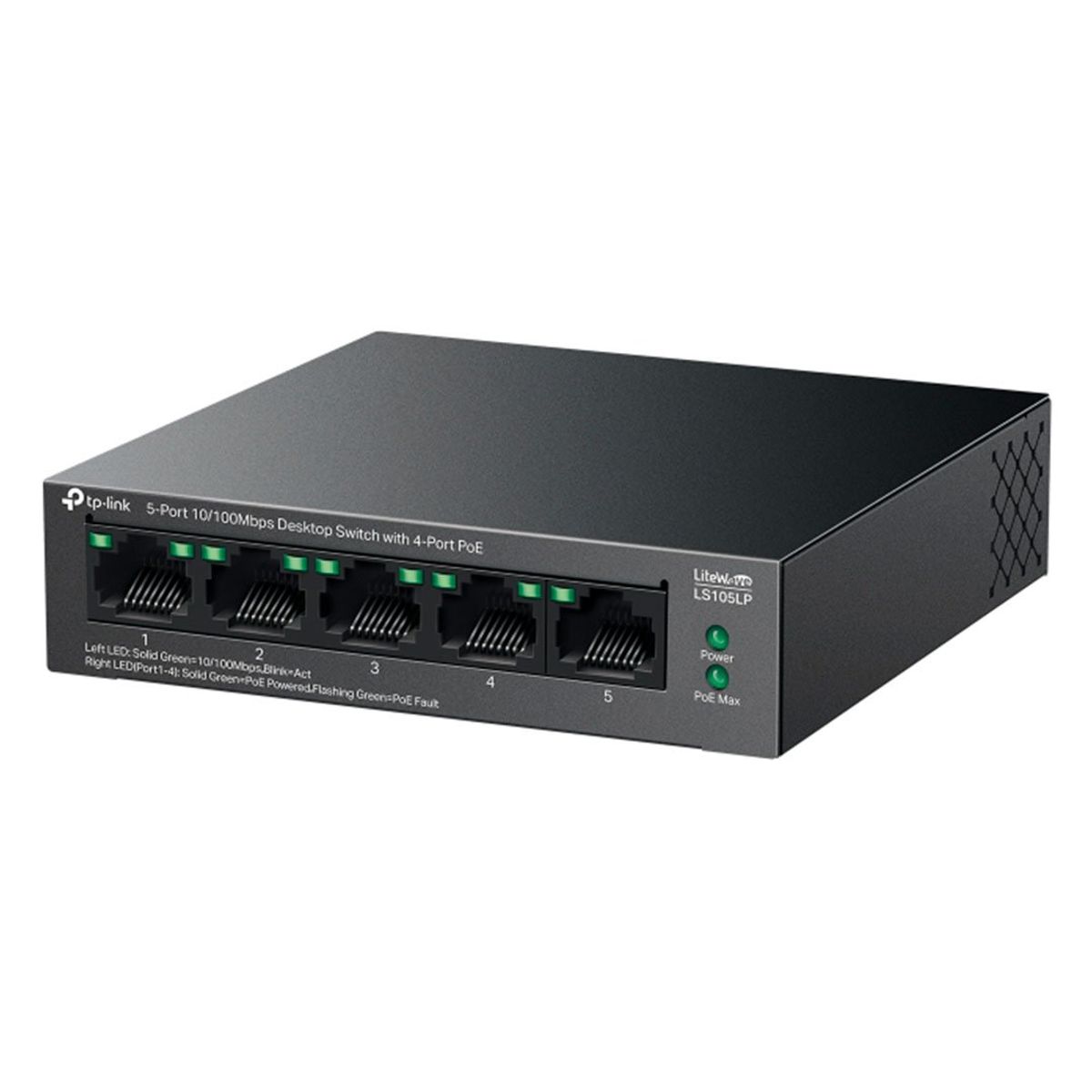 TP LINK - TP-LINK LS105LP Switch PoE 4 Puertos 10/100 1Uplink 41W