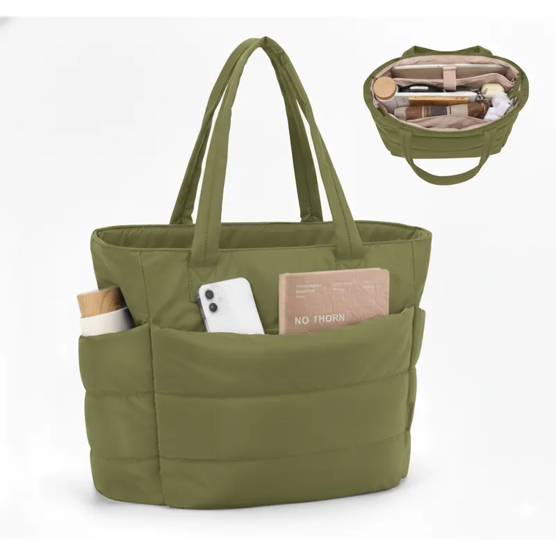 GENERICO - BOLSO PUFFER - TIPO TOTE BAG PARA DAMA PORTALAPTOP