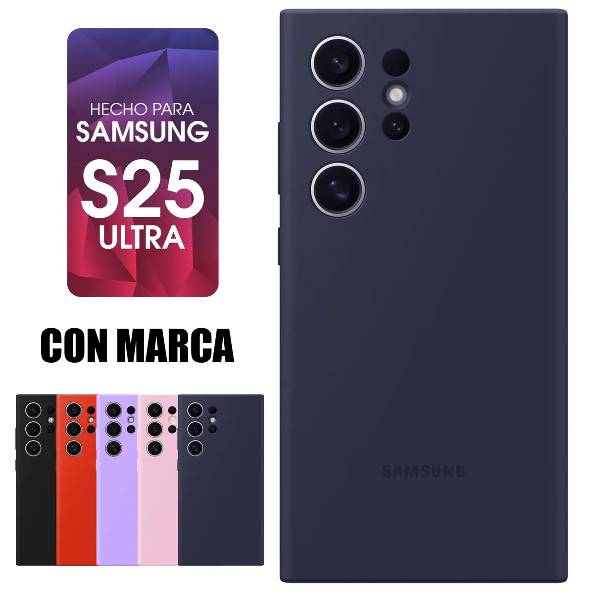 ASIA IMPORT - Silicone Case Para Samsung S25 Ultra Con Marca