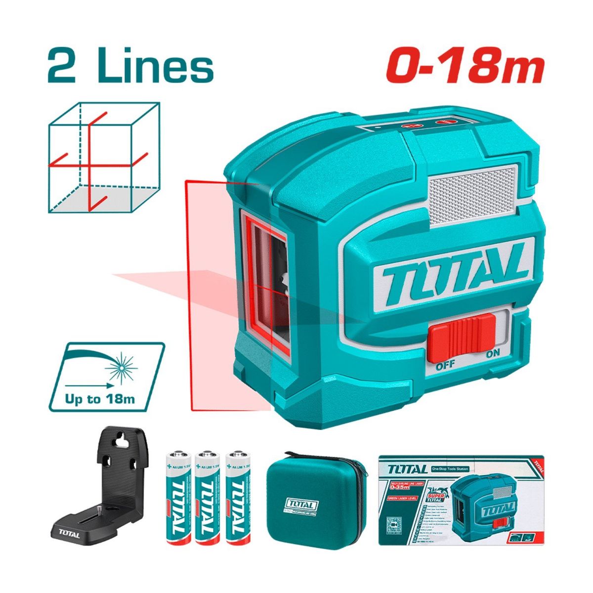TOTAL TOOLS - Nivel laser autonivelante 18m Total