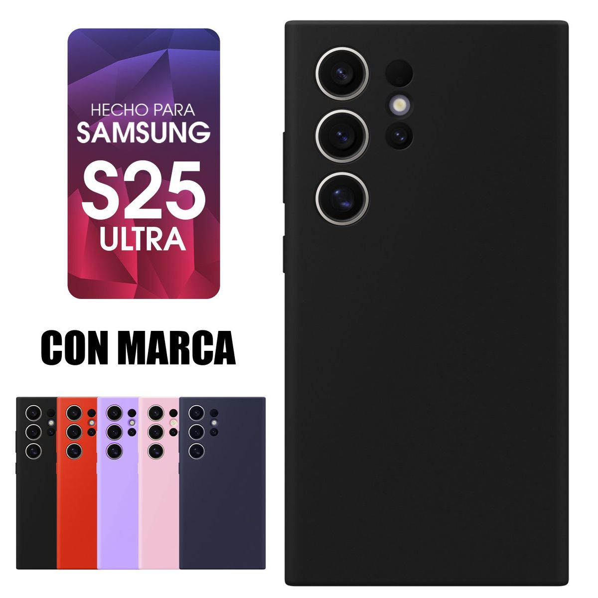 ASIA IMPORT - Silicone Case Para Samsung S25 Ultra Con Marca