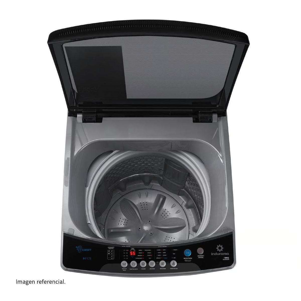 INDURAMA - Lavadora 18kg Gris Lri 18dgr