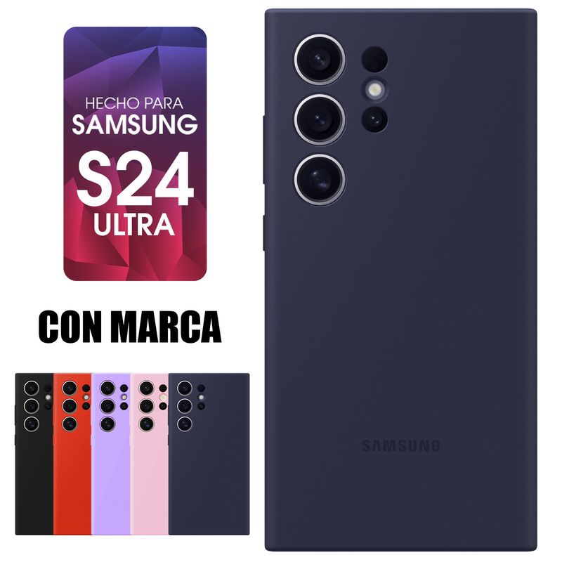 ASIA IMPORT - Silicone Case Para Samsung S24 Ultra Con Marca