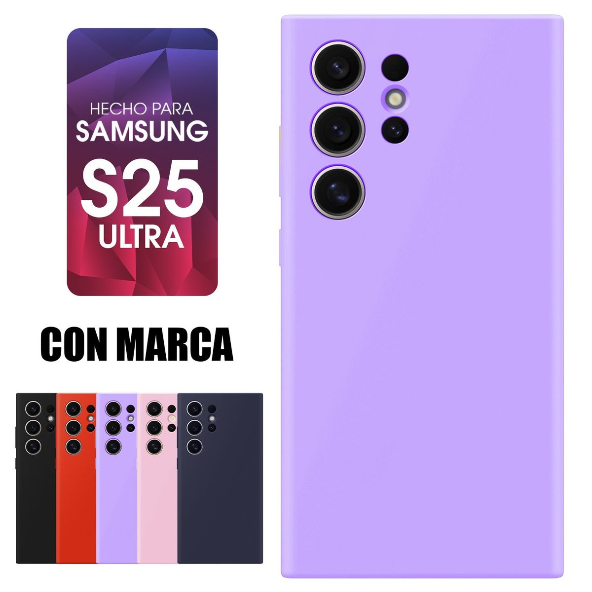 ASIA IMPORT - Silicone Case Para Samsung S24 Ultra Con Marca