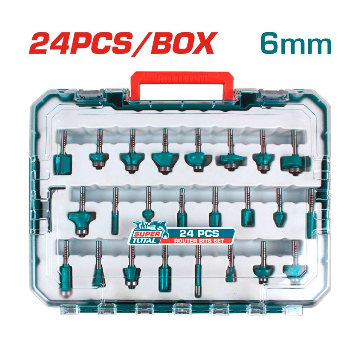 TOTAL TOOLS - Set de fresas para ruteadoras 6mm Total