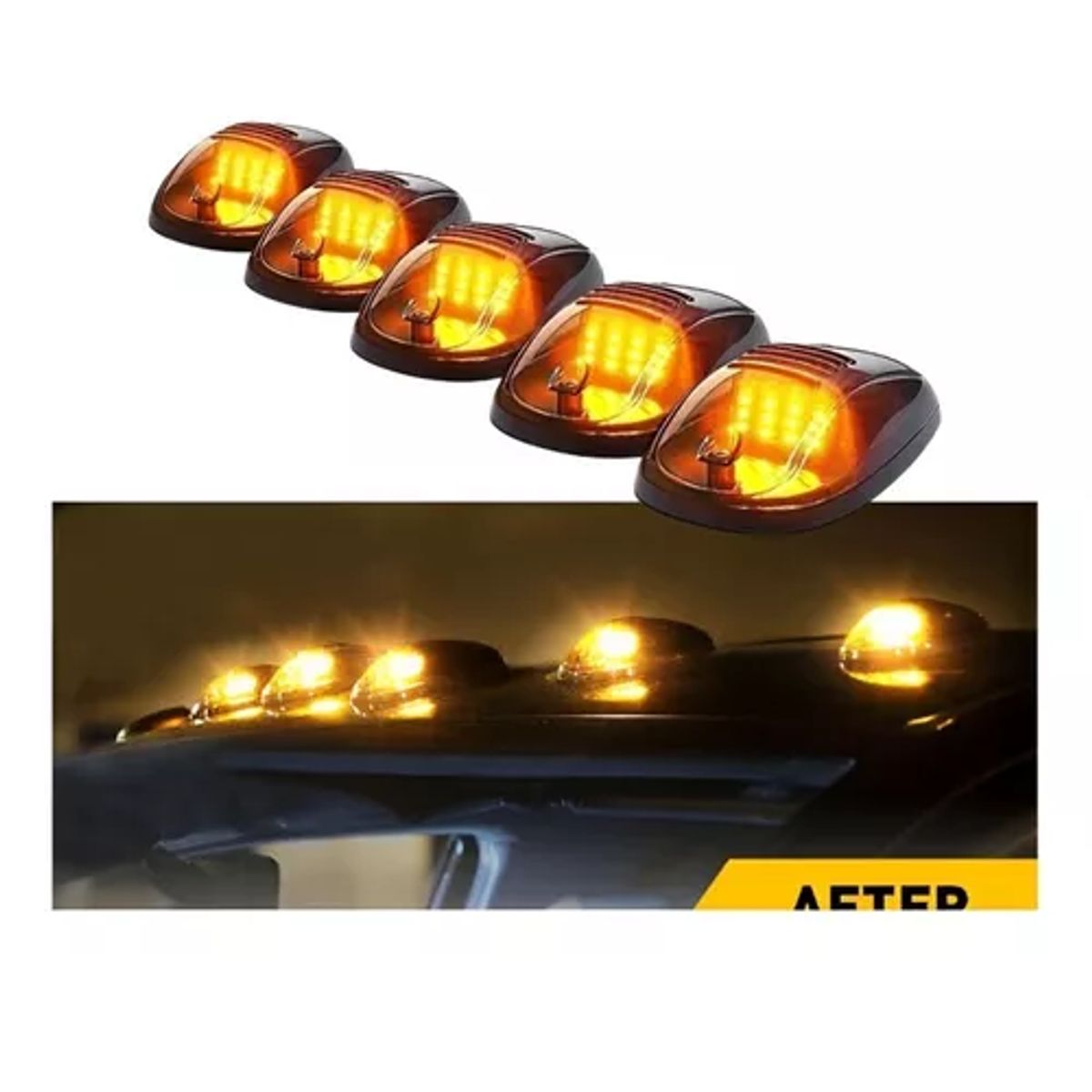 GENERICO - Kit Faros Luz Led Ámbar Para Techo Camioneta auto 4x4