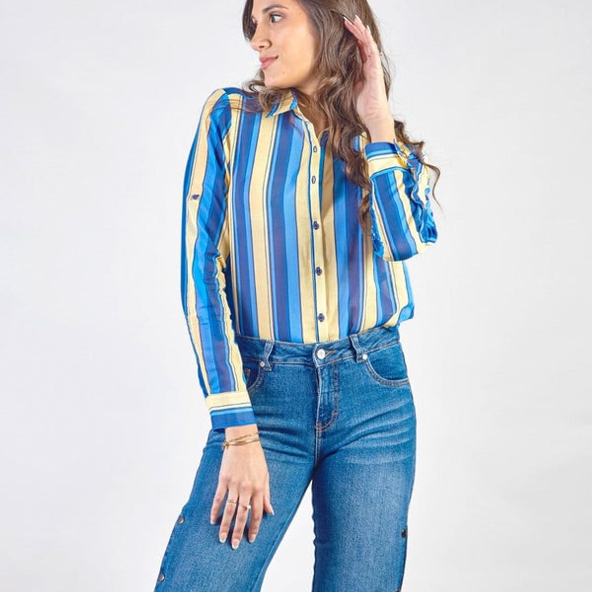 MICHELLE BELAU - ROSE - BLUSA CAMISERA MANGA LARGA