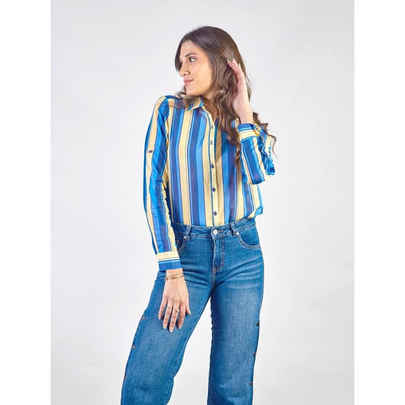 MICHELLE BELAU - ROSE - BLUSA CAMISERA MANGA LARGA