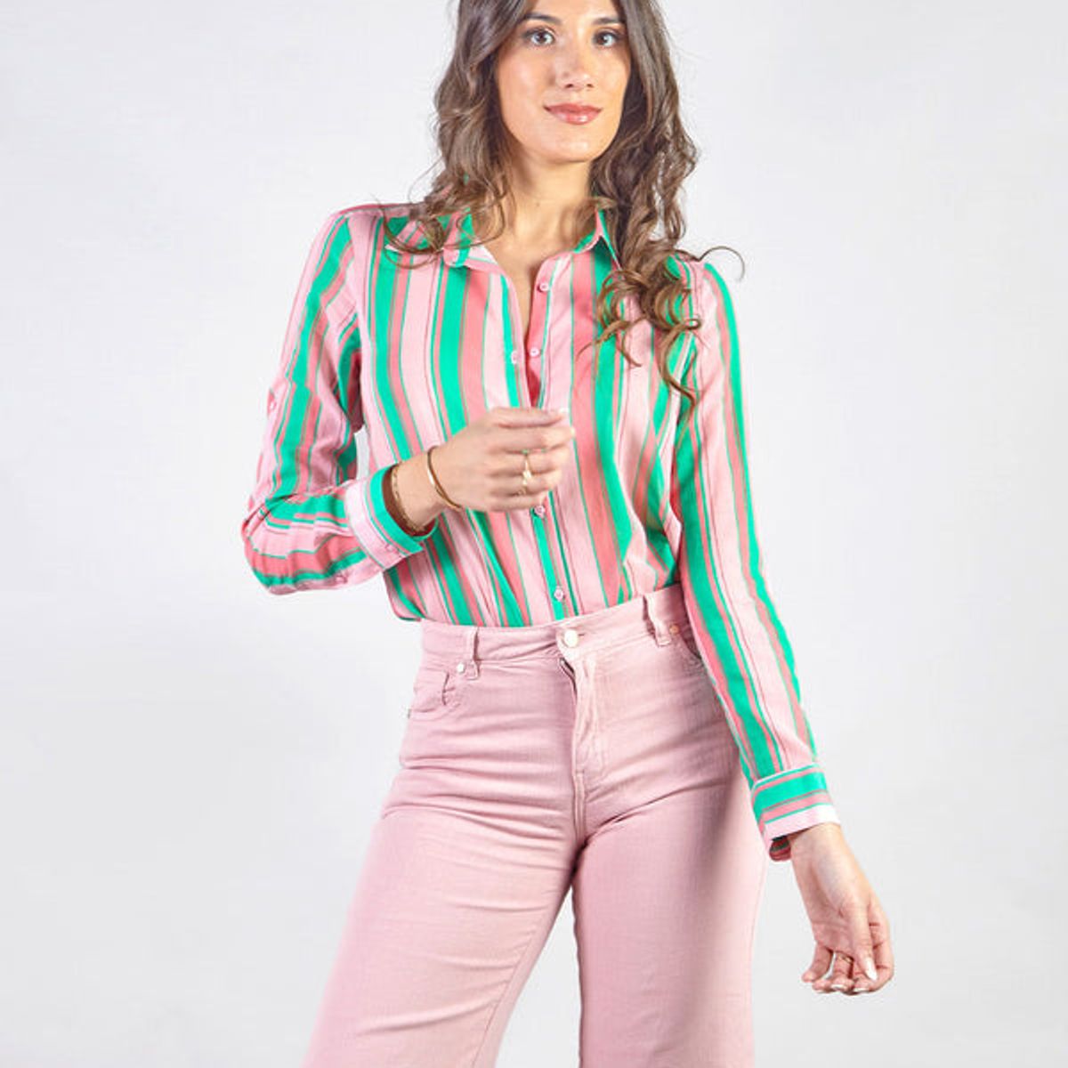 MICHELLE BELAU - ROSE - BLUSA CAMISERA MANGA LARGA