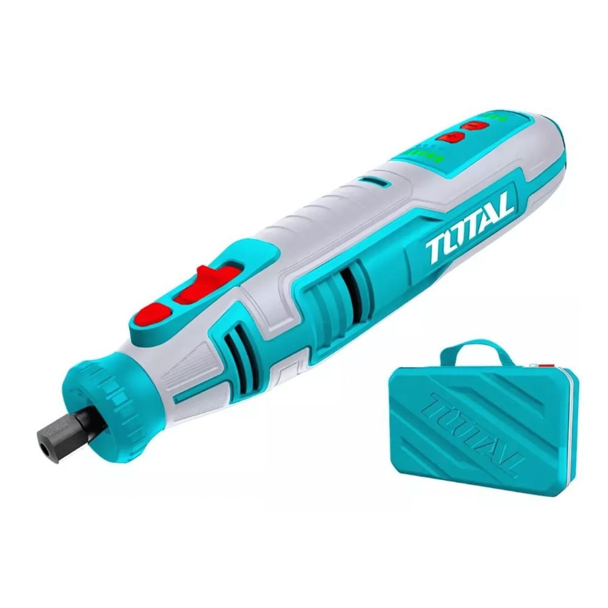 TOTAL TOOLS - Rectificadora Minitorno A Batería 8V Velocidad Variable 67 Accesorios TMGLI0801 TOTAL