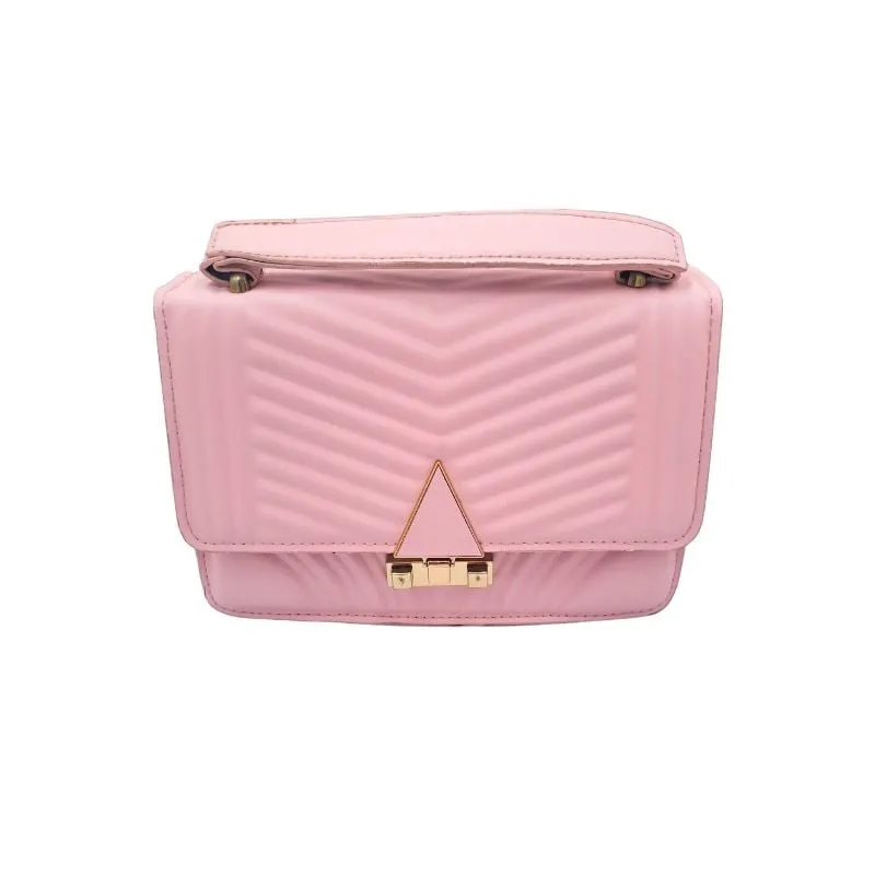 GENERICO - Cartera Trendy Cuadrada Rosado