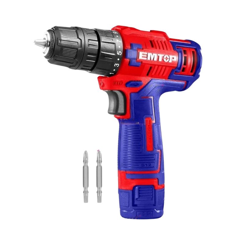 EMTOP - Taladro atornillador 10mm 12v Emtop