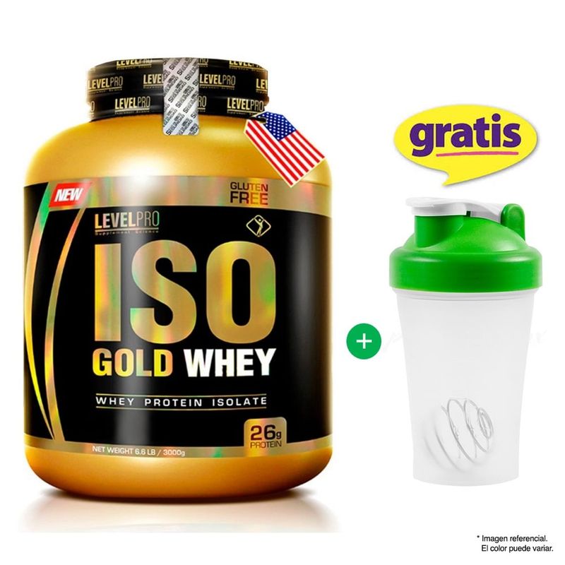 LEVEL PRO - Proteína Isolate Iso Gold Whey 3 KG Chocolate
