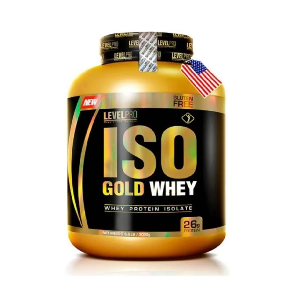 LEVEL PRO - Proteína Isolate Iso Gold Whey 3 KG Chocolate