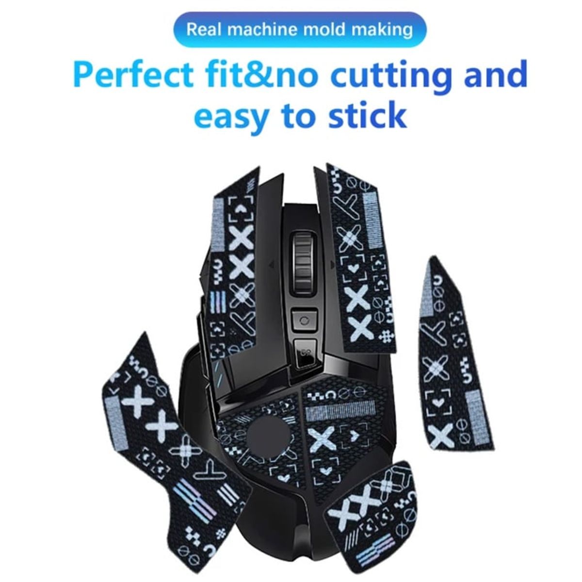 LOGITECH - Mouse Gamer Logitech G502 Hero Y Pegatinas antideslizantes -Morado